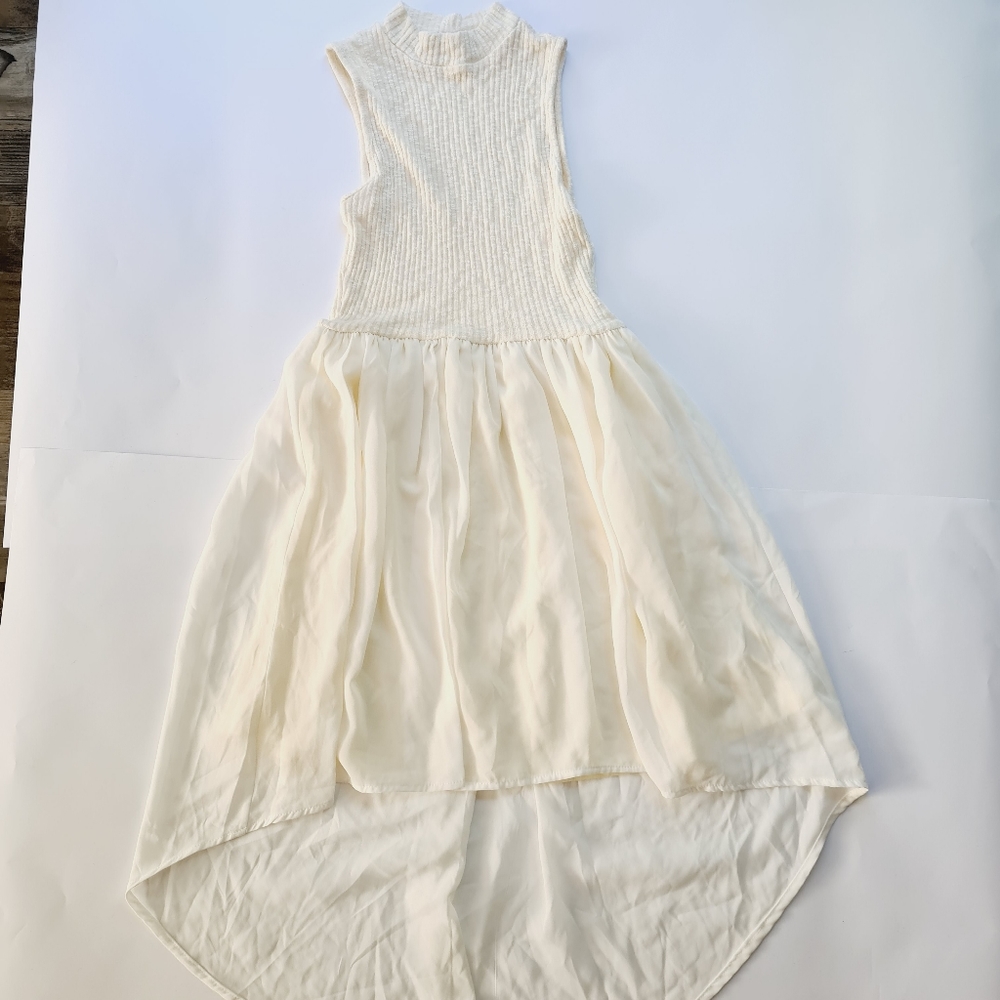 Love Culture Summer Cream High low dress Size M